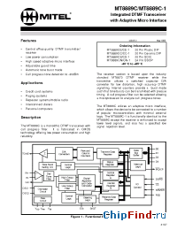 Datasheet MT8889CS-1 manufacturer Mitel