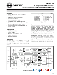 Datasheet MT88L89AP производства Mitel
