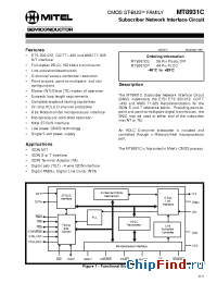 Datasheet MT8931CP manufacturer Mitel