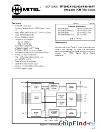 Datasheet MT8962 manufacturer Mitel