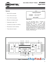 Datasheet MT8980D manufacturer Mitel