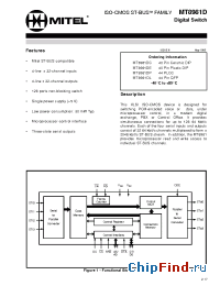 Datasheet MT8981D manufacturer Mitel