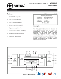 Datasheet MT8981DP manufacturer Mitel