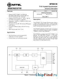 Datasheet MT9041BP manufacturer Mitel
