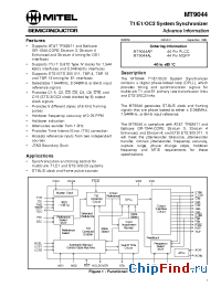 Datasheet MT9044 manufacturer Mitel