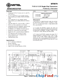 Datasheet MT9076AP manufacturer Mitel