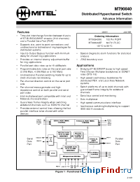 Datasheet MT90840AP производства Mitel