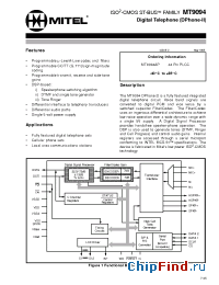 Datasheet MT9094AP manufacturer Mitel