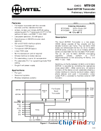 Datasheet MT9126 manufacturer Mitel