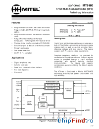 Datasheet MT9160 manufacturer Mitel