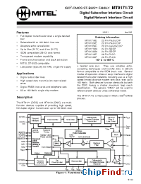 Datasheet MT9171AP производства Mitel