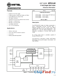 Datasheet MT91L62AE производства Mitel