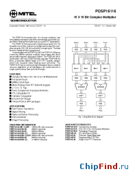 Datasheet PDSP16116AB0AC manufacturer Mitel