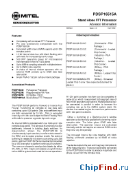 Datasheet PDSP16515AB0AC manufacturer Mitel