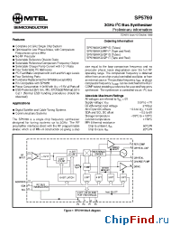 Datasheet SP5769 manufacturer Mitel