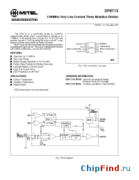 Datasheet SP8713IGMPAC manufacturer Mitel