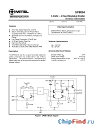 Datasheet SP8804A manufacturer Mitel
