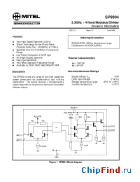 Datasheet SP8804ADG manufacturer Mitel