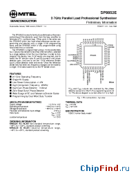 Datasheet SP8852E manufacturer Mitel