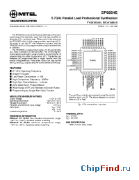 Datasheet SP8854 manufacturer Mitel
