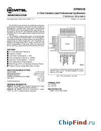 Datasheet SP8854EIGHCAR manufacturer Mitel