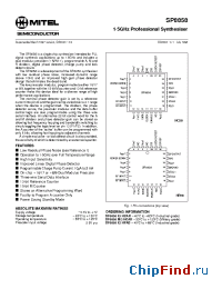 Datasheet SP8858 manufacturer Mitel