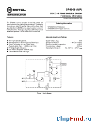 Datasheet SP8908KG manufacturer Mitel