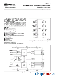 Datasheet VP213ACGMP1S manufacturer Mitel