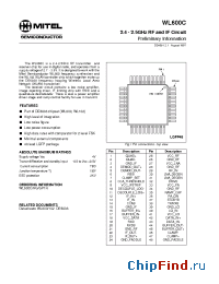 Datasheet WL600C manufacturer Mitel