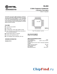 Datasheet WL800KG производства Mitel