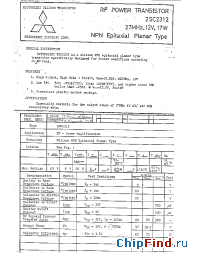 Datasheet 2SC2312 manufacturer Mitsubishi