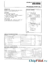 Datasheet 2SC3908 manufacturer Mitsubishi