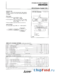 Datasheet 2SC4525 manufacturer Mitsubishi