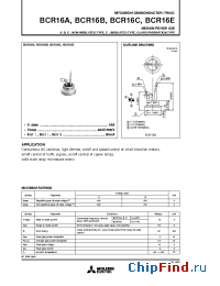 Datasheet BCR16E-10 manufacturer Mitsubishi