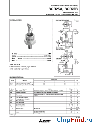 Datasheet BCR25A-8 manufacturer Mitsubishi