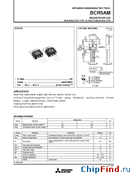 Datasheet BCR5AM manufacturer Mitsubishi