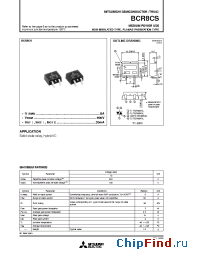 Datasheet BCR8CS-8 manufacturer Mitsubishi