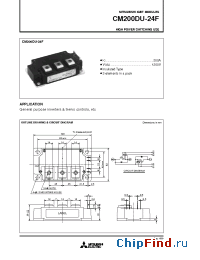 Datasheet CM200DU-24F производства Mitsubishi