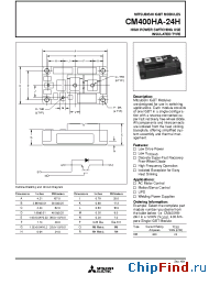Datasheet CM400HA-24 manufacturer Mitsubishi