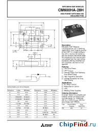 Datasheet CM600HA-28H manufacturer Mitsubishi