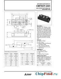 Datasheet CM75DY-24H manufacturer Mitsubishi