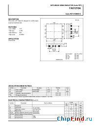 Datasheet FA01219A manufacturer Mitsubishi