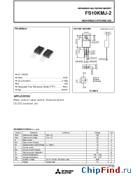 Datasheet FS10KMJ-2 manufacturer Mitsubishi
