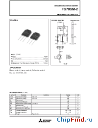 Datasheet FS70SM-2 manufacturer Mitsubishi