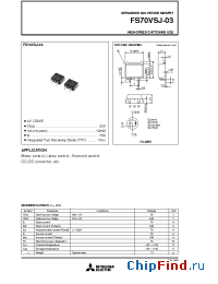 Datasheet FS70VSJ-03 manufacturer Mitsubishi