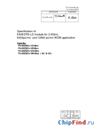 Datasheet FU-632SEA-V31M21 manufacturer Mitsubishi