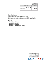 Datasheet FU-632SEA-W61Mxx manufacturer Mitsubishi