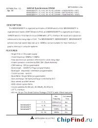 Datasheet M2V64S20BTP-10L manufacturer Mitsubishi