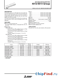 Datasheet M34514M8-756FP производства Mitsubishi