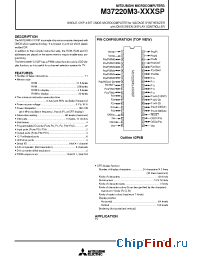 Datasheet M37220M3-160SP manufacturer Mitsubishi